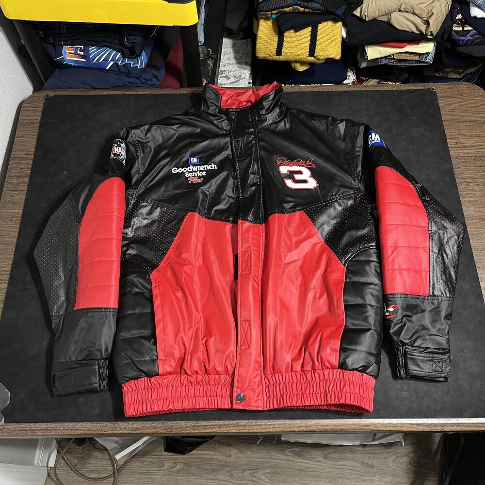 Vintage Dale Earnhardt Satin Goodwrench Jacket Intimidator NASCAR Chase Racing
